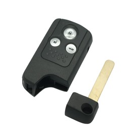 BROVACS Replacement Key Shell + Uncut Blank Emergency Insert Key Compatible with HONDA Accord Civic CR-V Odyssey 3 Button Smart Keyless Entry Remote Key Case Fob PG212B