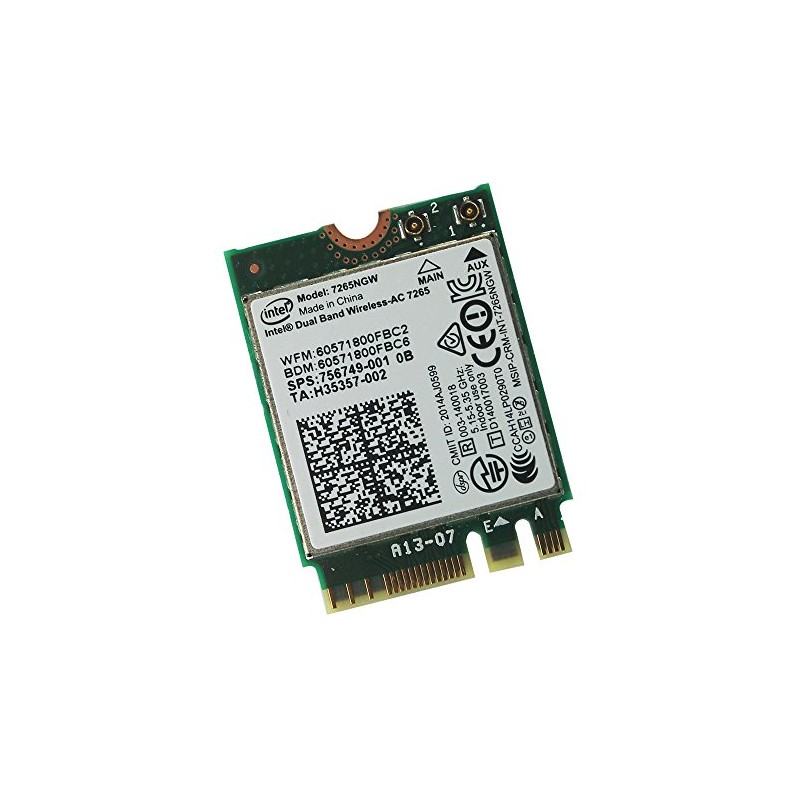 Intel Wireless-AC 7265 7265NGW 7265AC 867Mbps 2X2 NGFF Pcie Bluetooth
