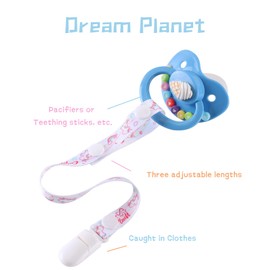CutiePlusU Clip para chupete para adultos, paquete de 3 unidades, planeta de ensueño (conejos, unicornios y gatos)