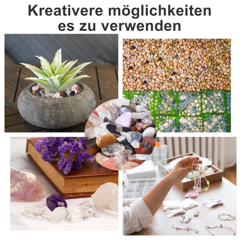 300 g Small Gemstones Set 8-12 mm