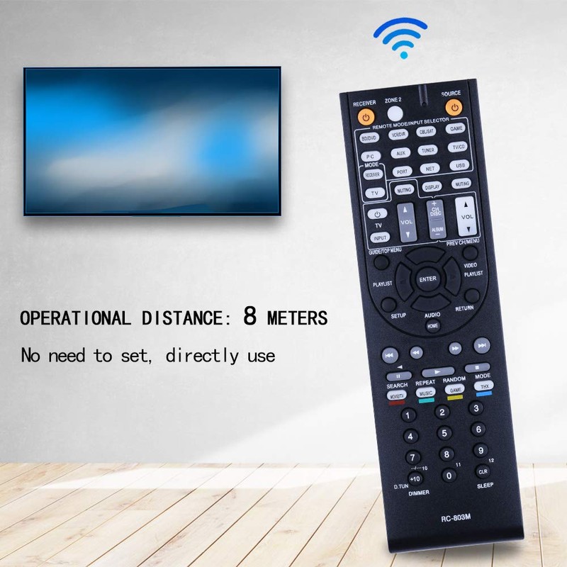 Replacement Onkyo AV Receiver Remote Control, Compatible With RC-803M TX-NR509