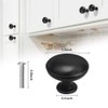 KLYNGTSK Pack of 12 Black Drawer Knobs, Furniture Knobs, Round