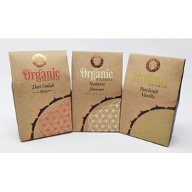 Organic Goodness Wax Melts 3 Mix Fragrances Pack, 9 wax melts in One pack- Jasmine, Patchouli-Vanilla, Rose with JRose Souvenir (5)