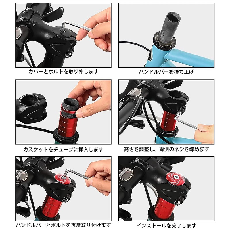 SeonFook Bicycle Headset Stem Spacer Aluminum Alloy 28.6mm Fork Stand