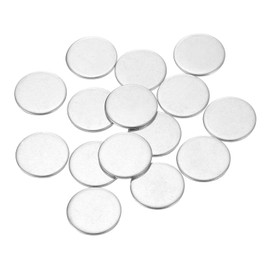 uxcell 50Pcs Stainless Steel Disc, 25/32"(20mm) Dia 0.08"(2mm) Thick 304 Stainless Steel Flat Round Sheet Blank Round Circle Plate for Crafts Metal Stamping and Jewelry Making