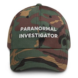 Hogue WS LLC Paranormal Investigator Hat (Embroidered Dad Cap) Green Camo