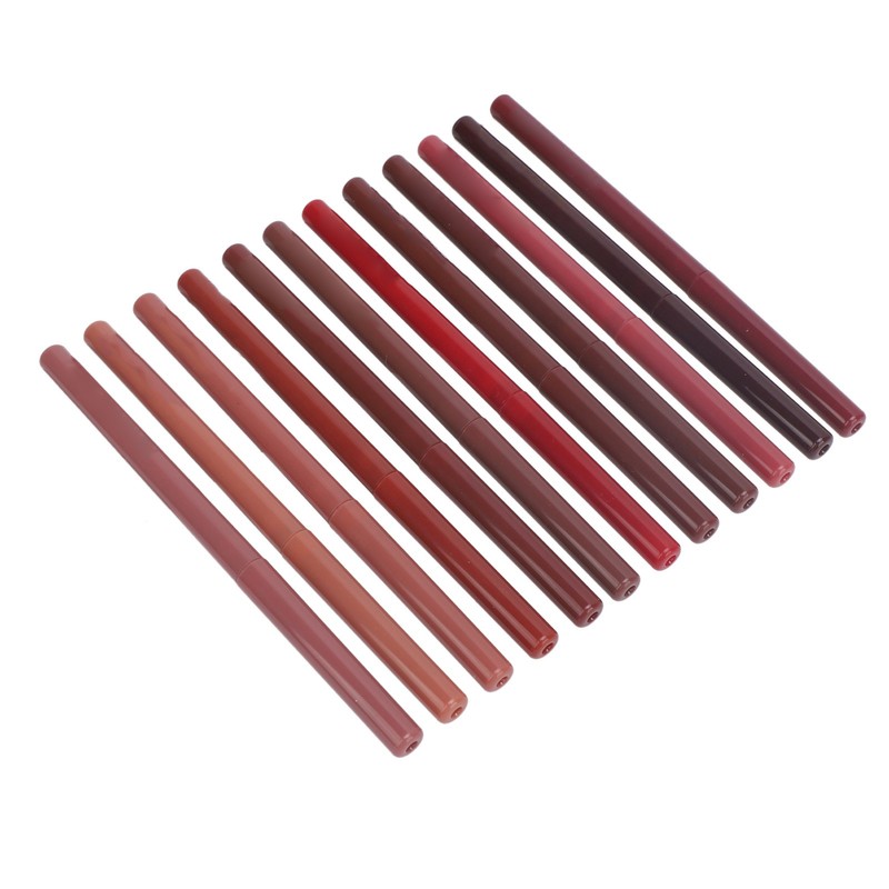 12pcs Lip Liner Set Matte Lip Liners Kit Waterproof Long