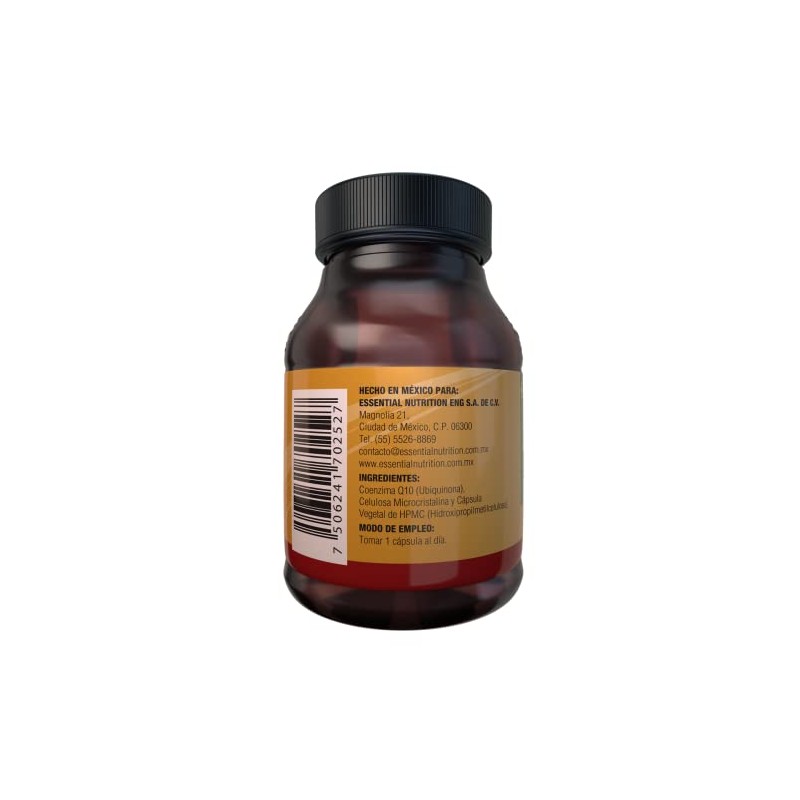 Essential Nutrition Ubiquinona Coenzima Q10 50 mg Cápsulas Veganas de