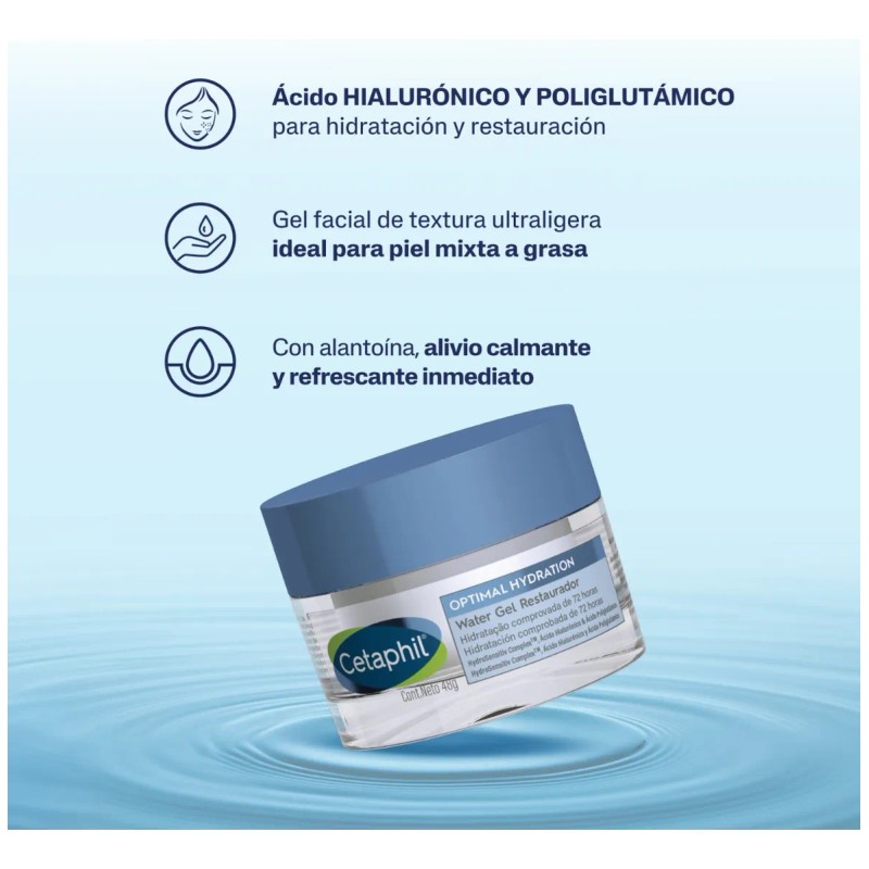 Cetaphil Kit Water Gel 48 g y Limpiador Facial 29