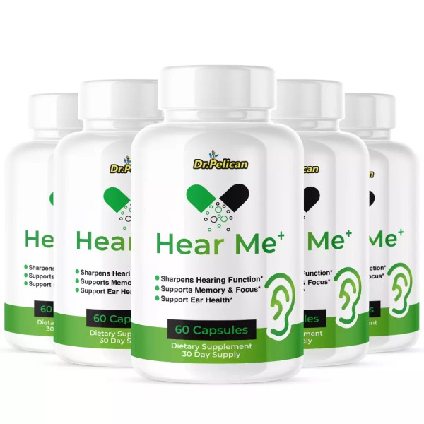 Pelican Vitamins Hear Me+ - Hearing Support- 5 Bottles- 300