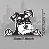 DK339 Cute Miniature Schnauzer Stickers 15 x 11 cm Hide