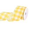 sourcing map Bright Yellow Checkered Ribbon,2.5 Inch x 10 Yards
