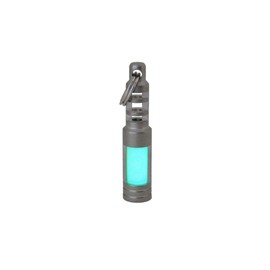 TEC Accessories Isotope Chain Reaction Fob - Hybrid Embrite Glow Fob Pellet (Aqua) and Stainless Steel Housing for 3x11mm Tritium Vial - EDC Tritium Keychain Accessory - Cool Keychains Accessories