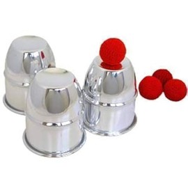 SOLOMAGIA Cups and Balls - Aluminum - Close-Up Magic - Magic Trick
