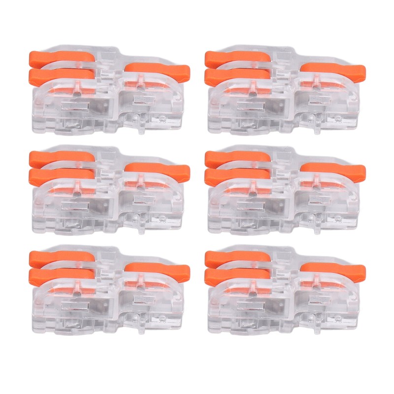 30PCS Quick Splicing Wire Connector Transparent PC Copper Stripping Terminal
