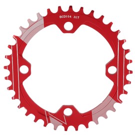 Lebycle 36T Mountain Bike Chain Wheel Wearproof 104BCD Positive and Negative Tooth Disc ChainringRed