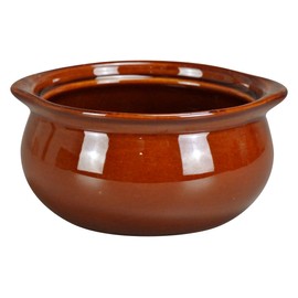 Yanco OS-12-B Onion Soup Crock, 12 oz Capacity, China, 4.25" Diameter, 2" Height, Brown Color, Pack of 24