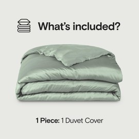 SIJO AiryWeight Tencel Duvet Cover, 100% Lyocell Derived from Eucalyptus, Buttery Soft, Best Cooling Sheets by Architectural Digest (Sage, King/Cal King 106"x90")