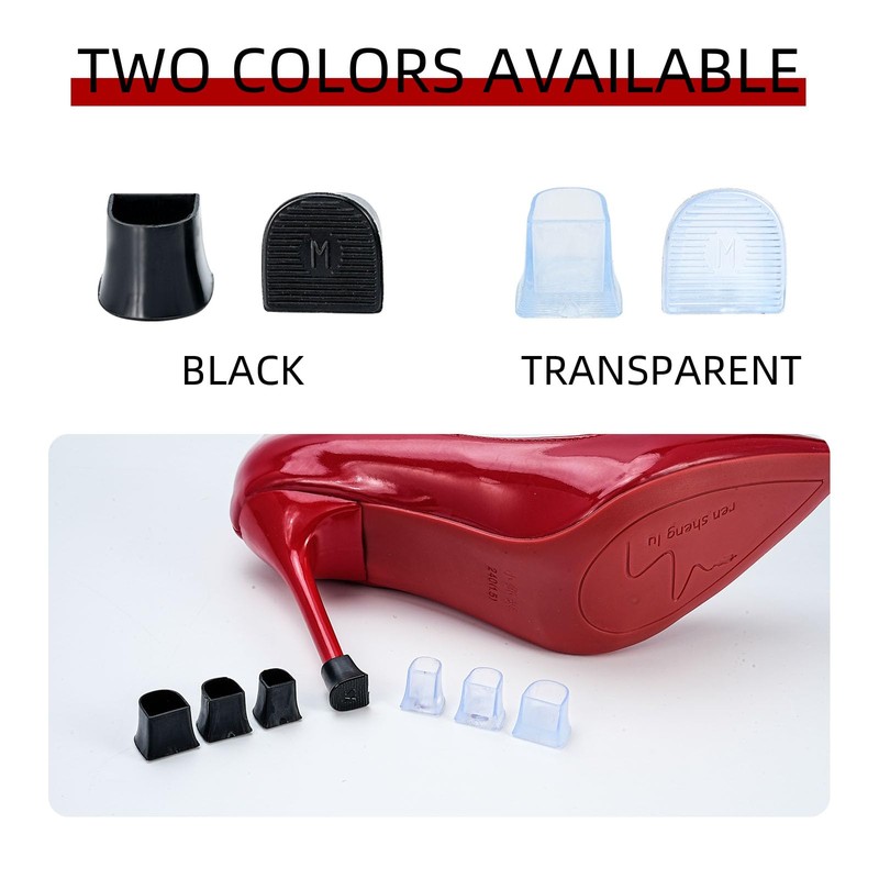 18 Pairs High Heel Protectors, Transparent Heel Covers for High