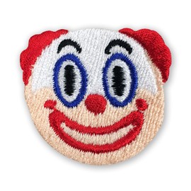 Clown Face, Emoticon, Embroidered Iron on Patch