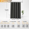 BTTN 60 Inch Stall Fabric Shower Curtain - Linen Cloth