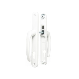 TSS UPVC Door Handles Set - Lever/Lever - 92mm PZ (Centres) - 215mm Screw to Screw - Backplate 245mm X 32mm - UPVC Door Handle - Replacement UPVC Door Handles - PVC Door Handle (White)