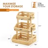 JANSNIMEN 3 Tier Bamboo Fruit Basket, Fruit Basket for Kitchen