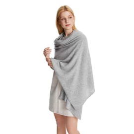 Seasons Comfort 100% Cashmere Knitted Wrap, Oversized Shawl, Scarf, Stole