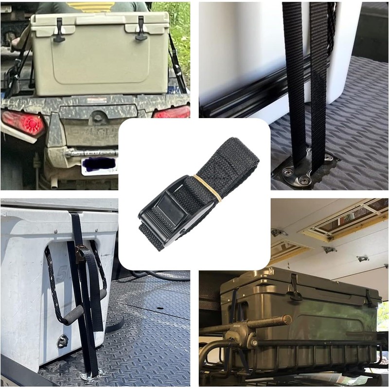 Universal Cooler Tie-Down Strap Kit - Cam Buckle Lashing Straps