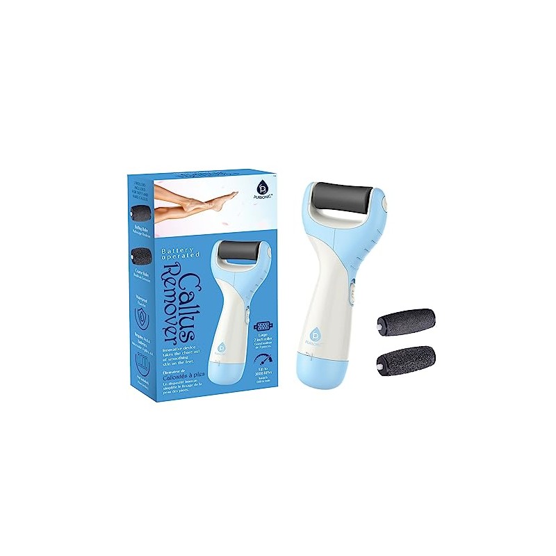 Pursonic Foot Callus Remover Battery-Operated Electric Foot Scrub Pedicure Tool-