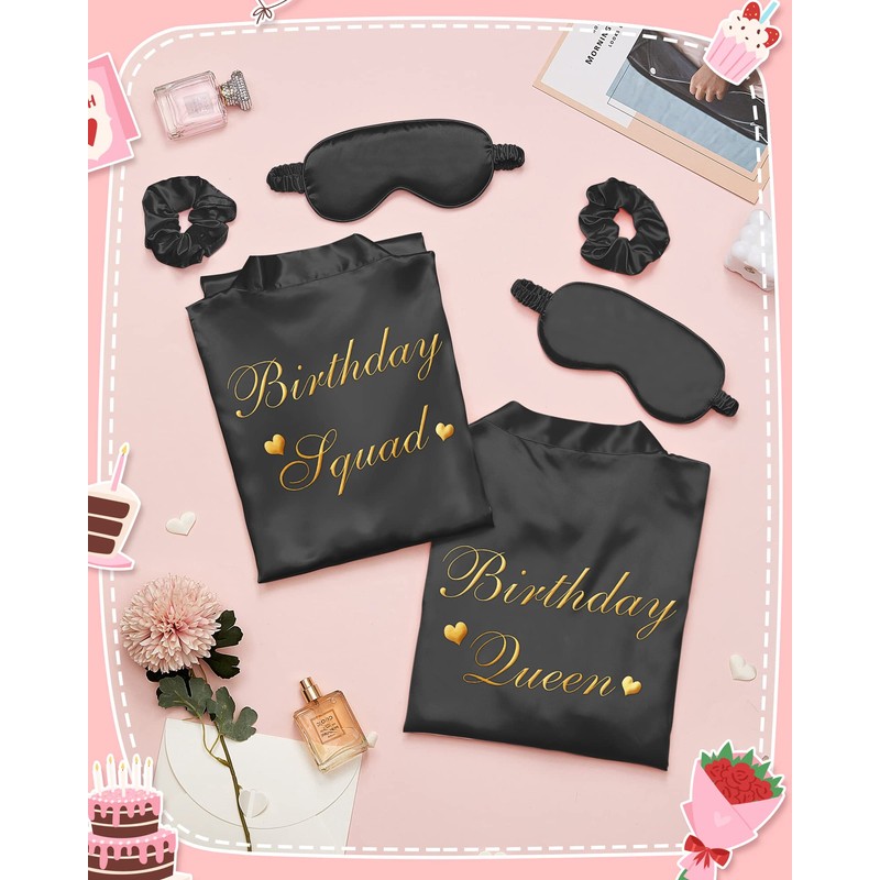Neer 21 Pcs Women Birthday Party Robe Set Queen Squad