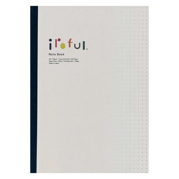 SAKAEテクニカルペーパー iroful 75 gsm Notebook, 8.27" x 5.85", 160 pages,