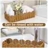 Scalloped Toilet Paper Basket: Water-Resistant Handmade Organizer - Natural Tan