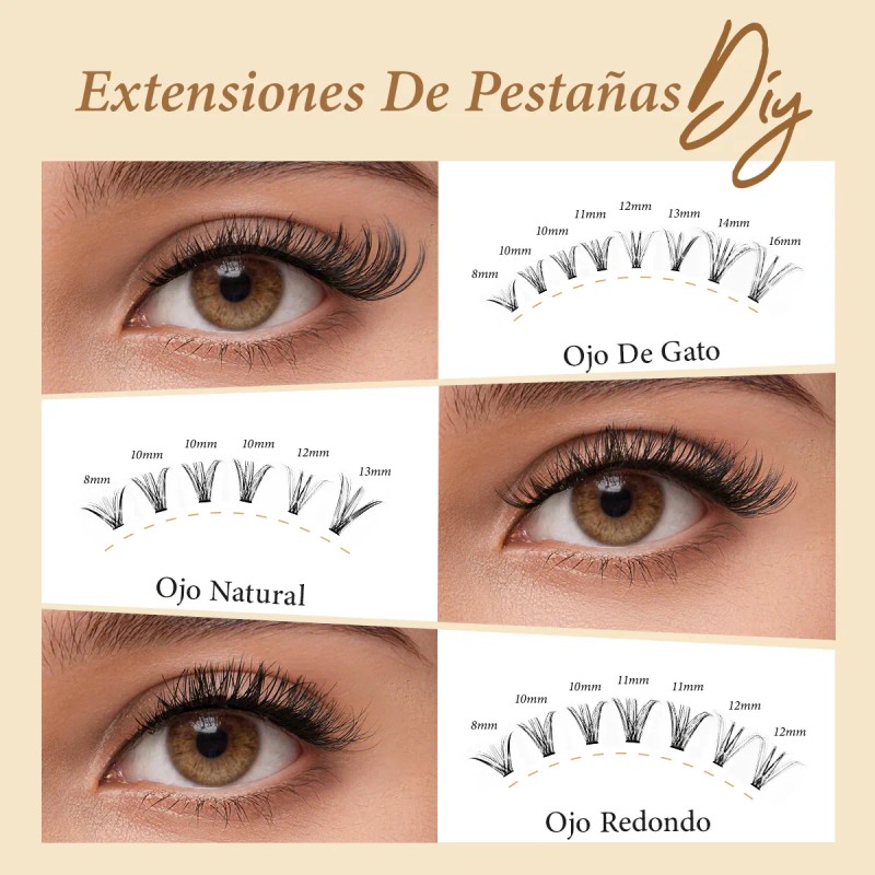 Luminlash Kit Extensiones De Pestañas Con Pegamento Y Pinza