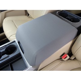 Car Console Covers Plus Made in USA Designed for Ford Expedition 2018-2024 Neoprene Auto Armrest Center Console Cover Protector Gray