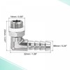 sourcing map Nickel-Plated Copper Hose Barb Fitting Elbow 6mm Barbed
