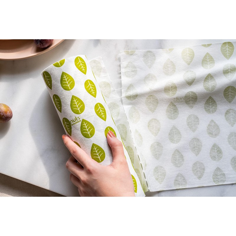 Reusable Kitchen Roll, 1 Roll, 40 Cloths, Washable Bamboo Cloths,