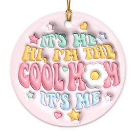 VeryHomy Christmas Ornament for Mom 2024 for Mom Birthday, Mom Christmas Ornament, Funny Mom 2024, Mother Gifts from Daughters, Son | Ceramic Christmas Tree Decorations