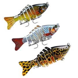 3PCS Lures Swimming Bait is Suitable for Any Water Area, Carnivorous Lures Fish Bait Such as Perch, Mandarin Fish,etc.