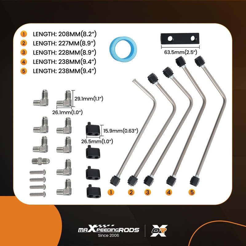 maXpeedingrods LS Coolant Crossover Steam Vent Kit, AN4 Fuel Brake