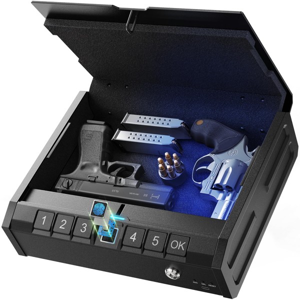ONNAIS Iron PRO Biometric Fingerprint Gun Safe for Handgun, Swift