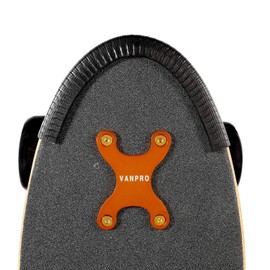 vanpro Skateboard Deck Guards Protector, Excellent Edge Protection, Longboard, Boosted Board Nose Guard and Tail Guard, Durable Shock Absorbing Rubber Cover, Rubber Strip (Pack of 2) (Black, 7.84)