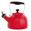 Chantal Vintage Enamel on Steel Whistling Teakettle, 1.7 quart, Chili