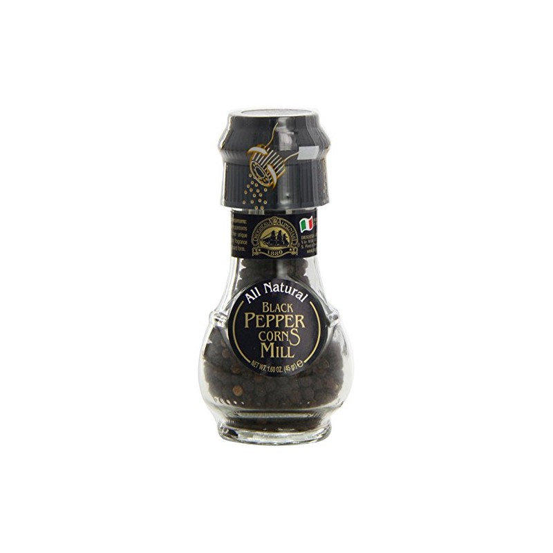 Drogheria Alimentari Black Peppercorn Mill 45 g (Pack of 6)