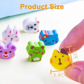 ZYBHMJE 30 Pcs Rubbers Erasers Assortment Novelty Erasers for Party Favors Animal Erasers for Kids Pencil Erasers Gifts Class Rewards for Students（Random Style）
