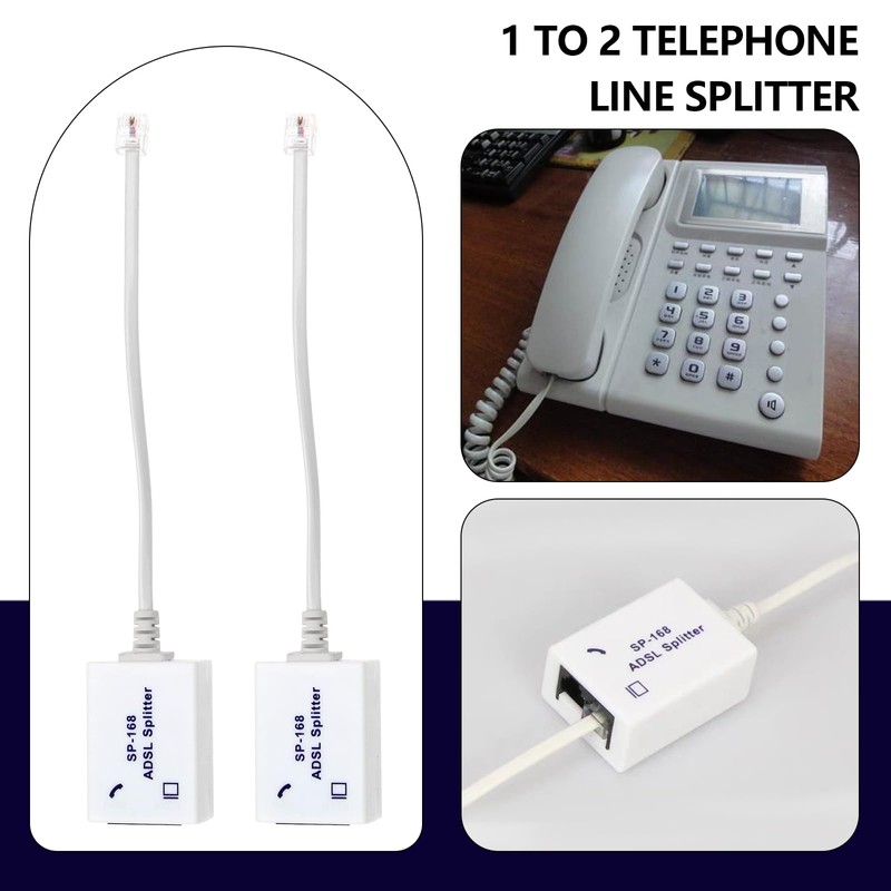 Create idea 2pcs ADSL Filter Splitter Suitable for Telephone Line