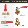 sourcing map 4Pcs Brass Water Mini Ball Valve Shut Off