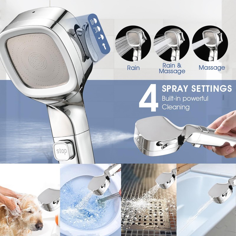 YASINU RV Shower Head with Hose and On Off Switch,