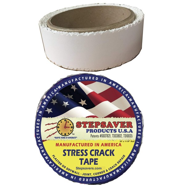 Stepsaver Products Self Adhesive Stress Crack Tape (1.25'' x 30' Smooth Roll) Item 7030