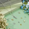 SUPERFINDINGS 16Pcs Brass Pinch Clip Bail Clasp 8 Style Cubic